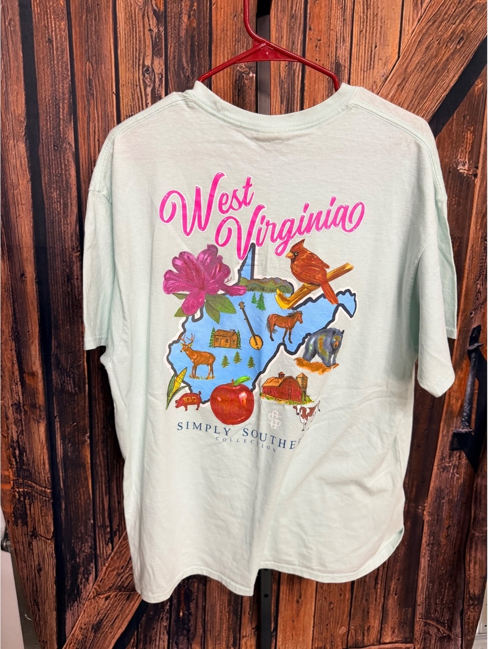 Simply Southern West Virginia Graphic T-Shirt Size Large